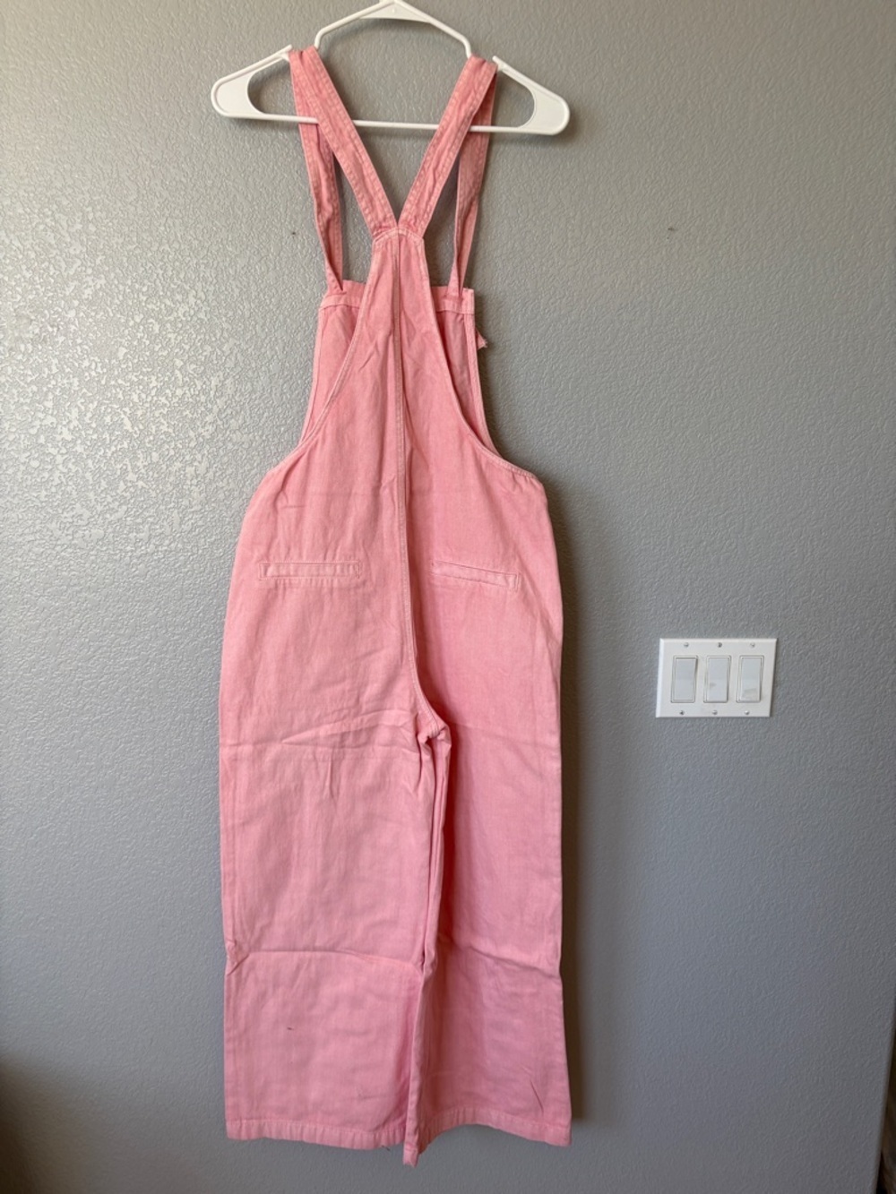Zenana Outfitters Pink Denim Wide-Leg Overalls Jumpsuit - Picture 8 of 11